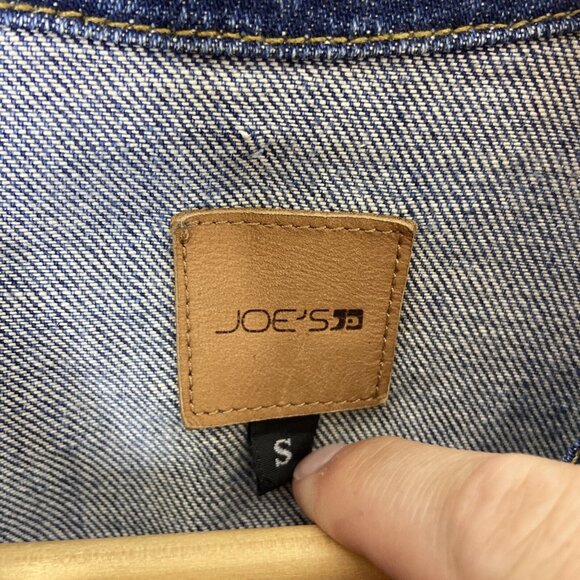 Joe’s Woman Small 2 Tone Denim Snap Button Denim Jean Jacket Joes - Picture 3 of 10